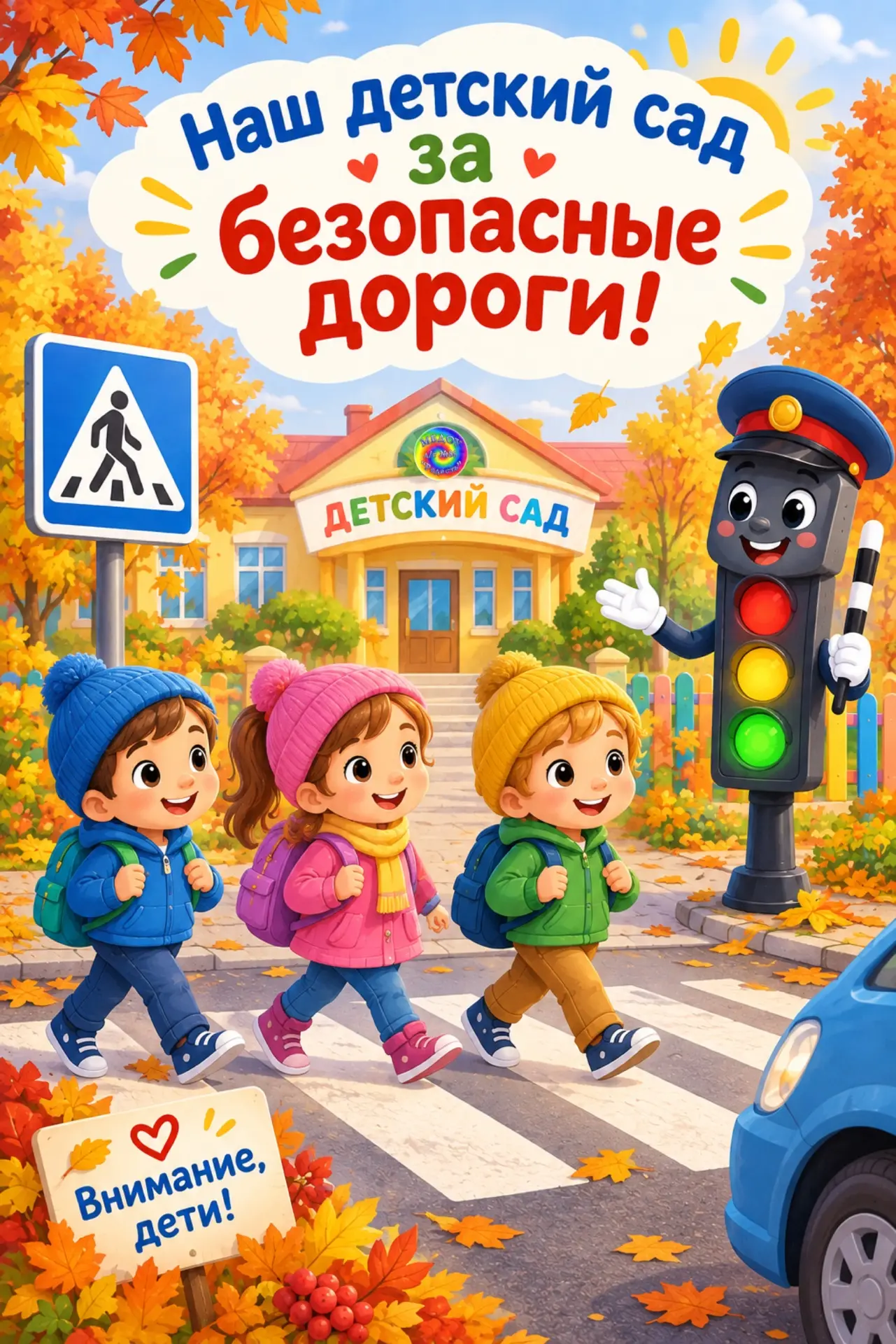 🏡ДЕТСКИЙ САД ЗА БЕЗОПАСНЫЕ ДОРОГИ🛣️