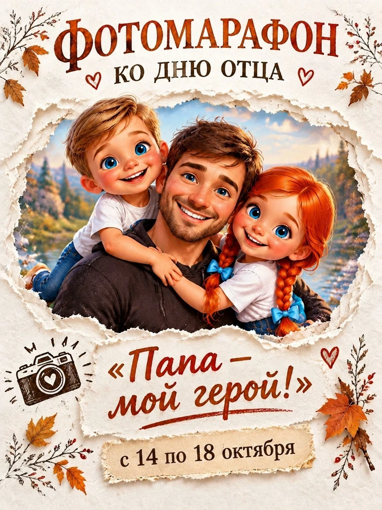 🎉 ФОТОМАРАФОН КО ДНЮ ОТЦА: «Папа — мой герой!» 🎉