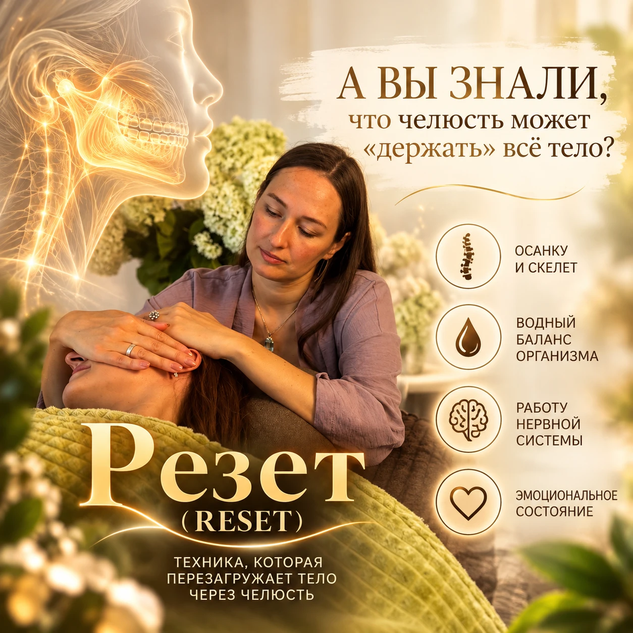 А вы знали, что челюсть может «держать» всё тело?
