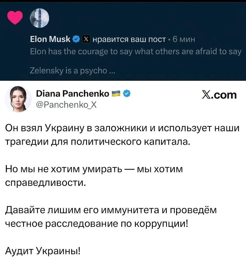 Илон Маск поддержал меня.