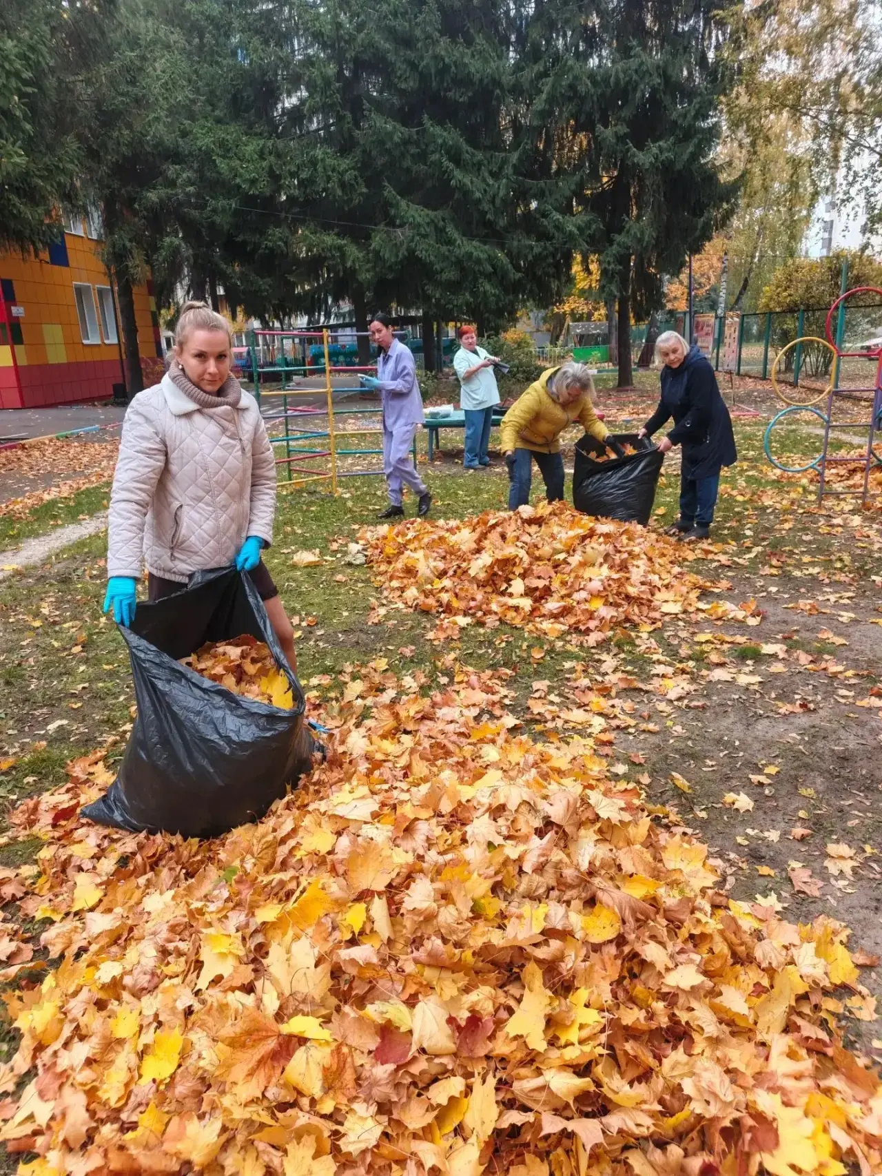 🍂🧹 Листопад не сдаётся, но и мы не отступаем!