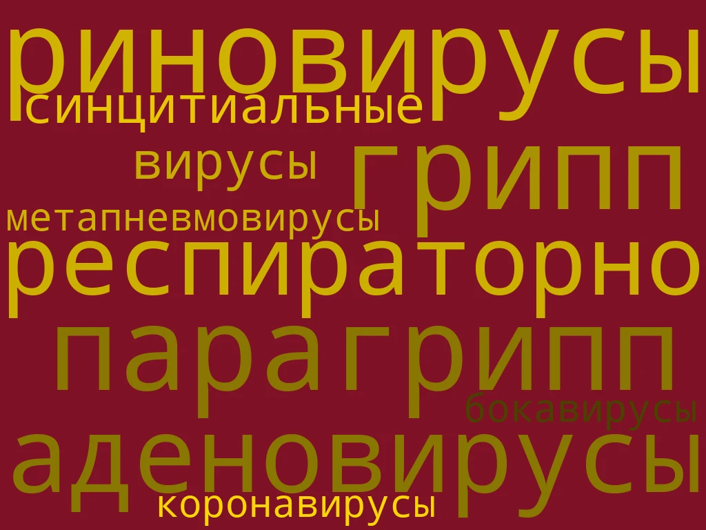 Среди циркуляции всех респираторных вирусов основная доля приходится на риновирусы