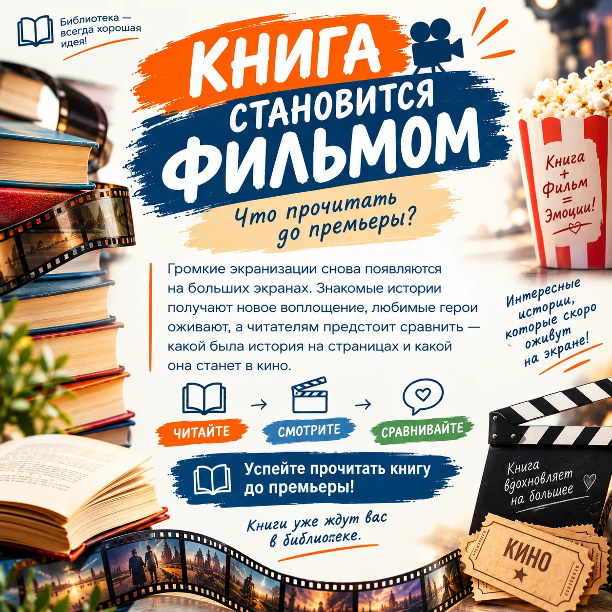 🎬 КНИГА СТАНОВИТСЯ ФИЛЬМОМ!