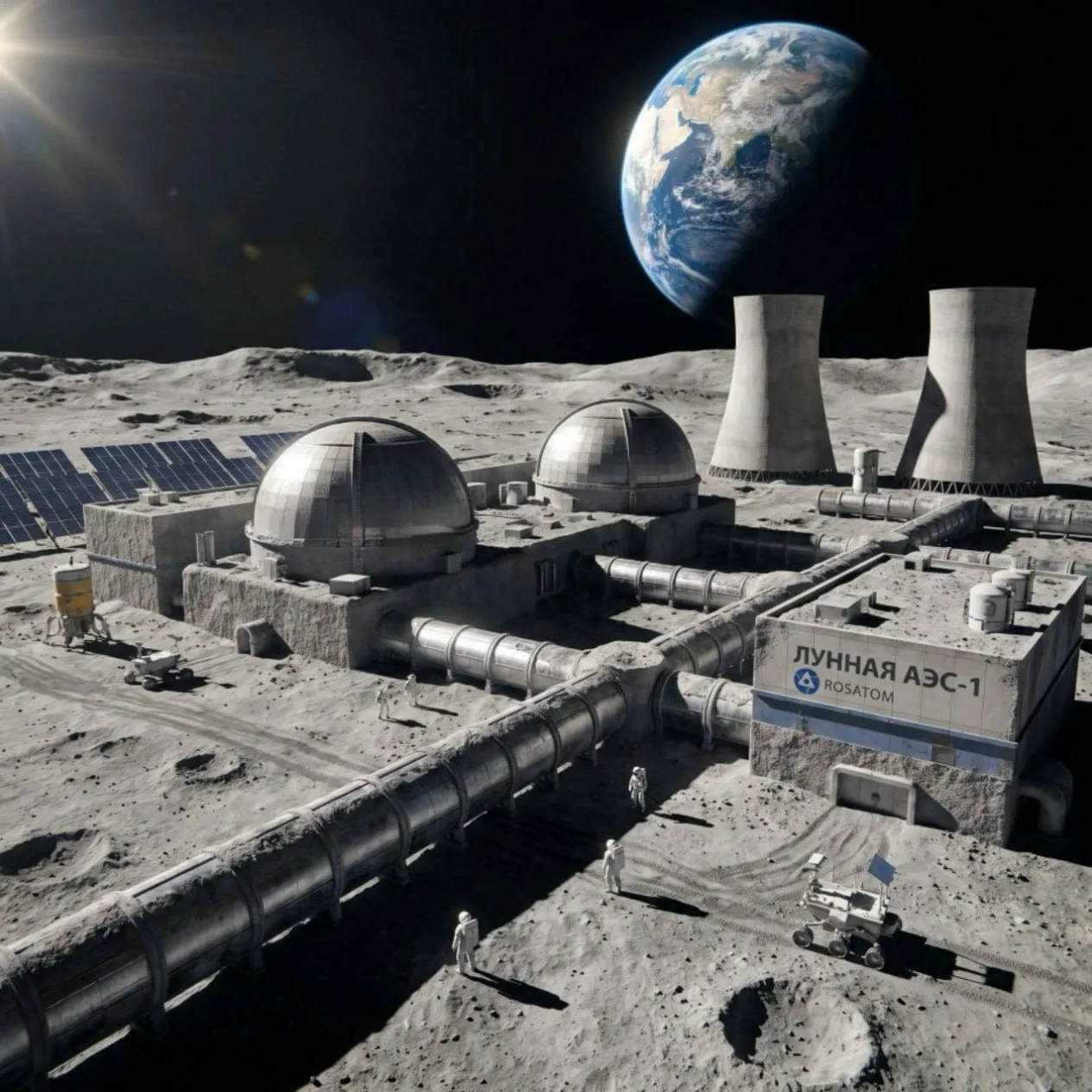 🛰 Россия построит первую в мире атомную электростанцию на Луне к 2035 году, заявил гла...