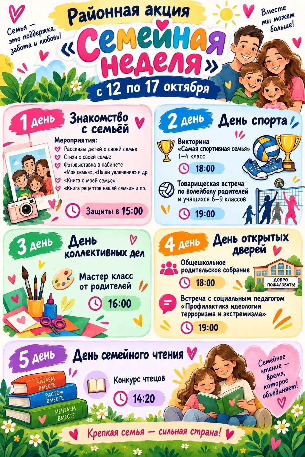 🎉 «Семейная неделя»: объединяем поколения и дарим яркие эмоции! 🎉