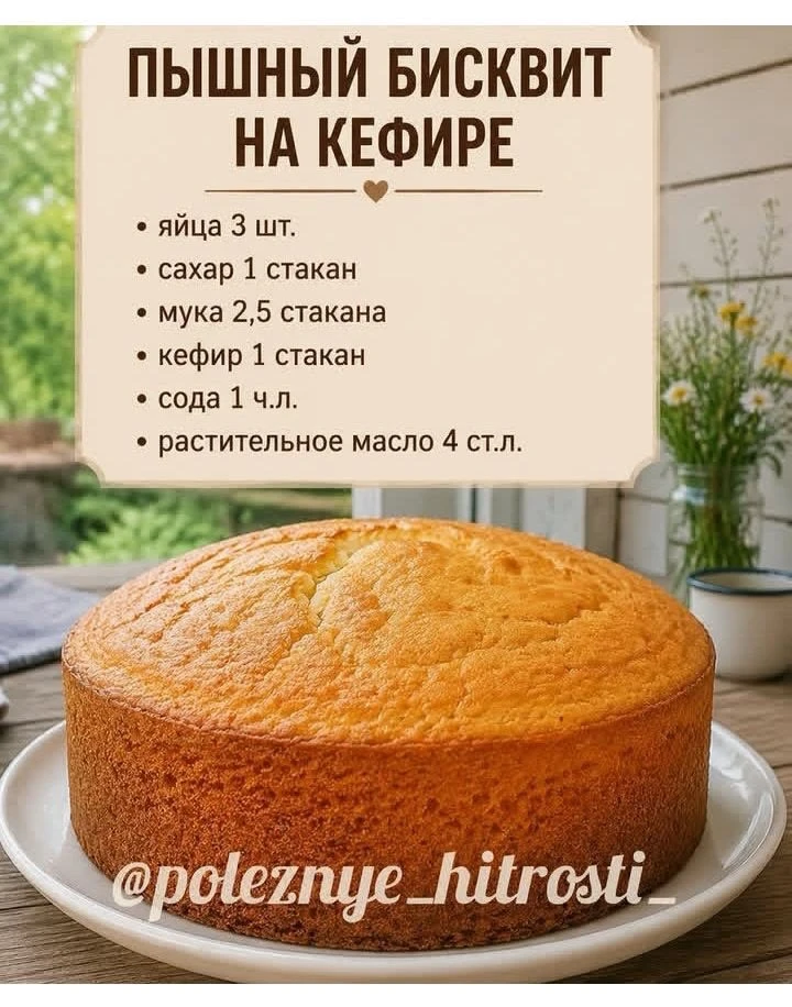 Бисквит на кефире