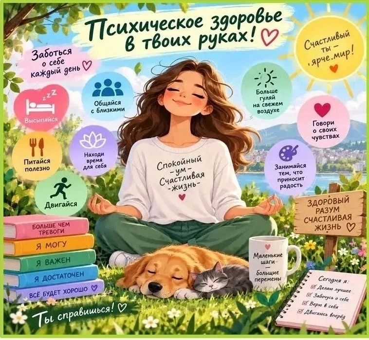 🧠 Психическое здоровье — в твоих руках. Но это не значит «взять себя в руки»
