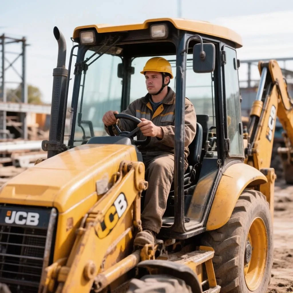 Механизатор на JCB 3CX (икс образное управление)