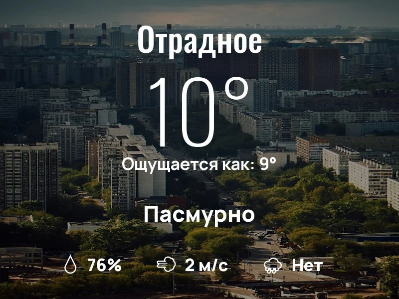 Что с погодой в Отрадном?