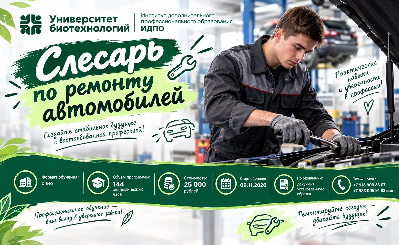 🔊 Освойте профессию слесаря по ремонту автомобилей❕❕❕