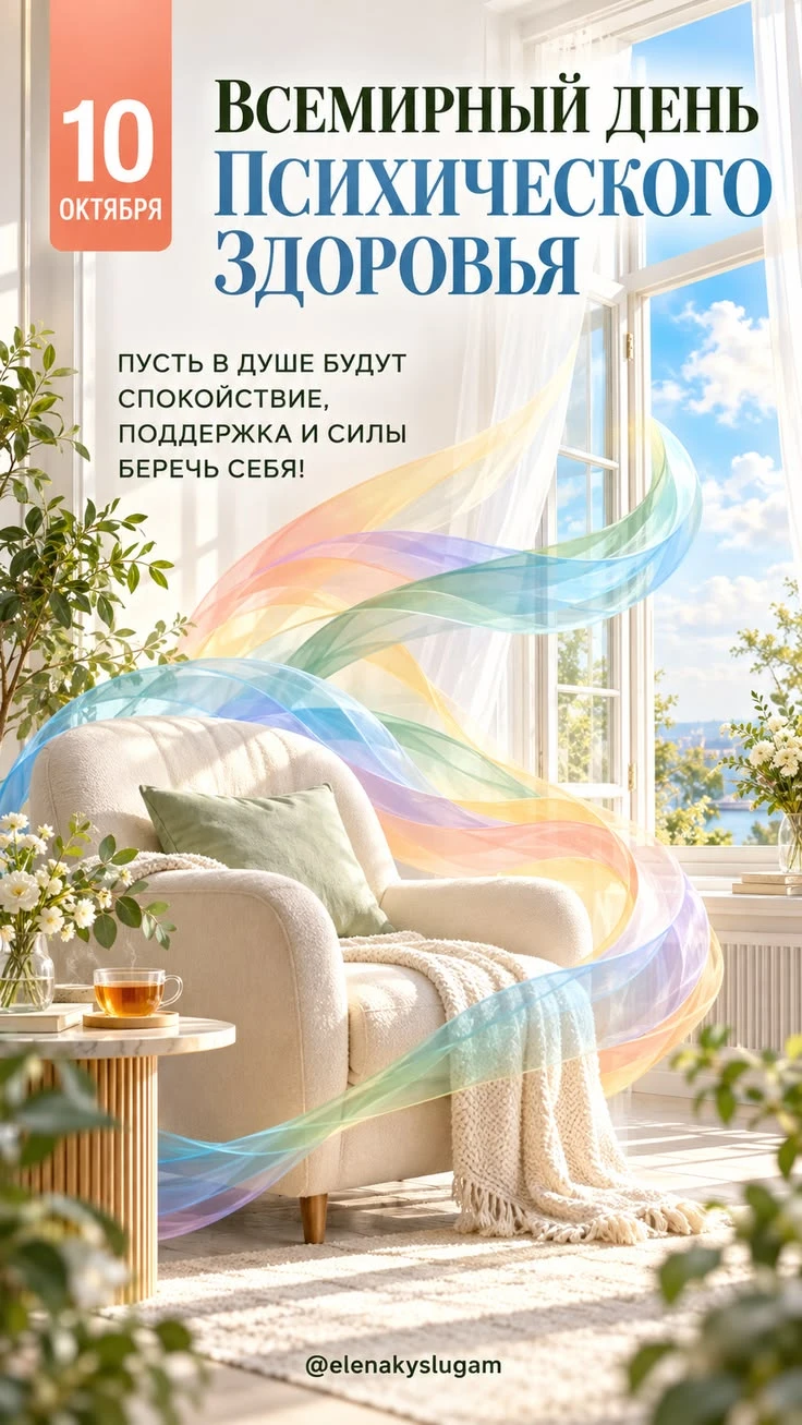 💥 10 октября — Всемирный день психического здоровья