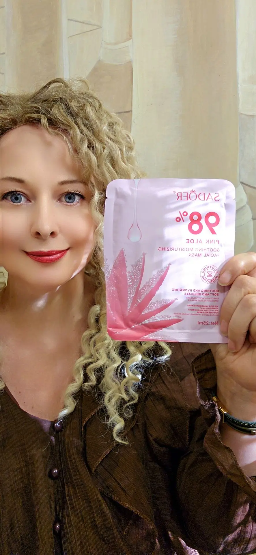 Успокаивающая тканевая маска с розовым алое🌸