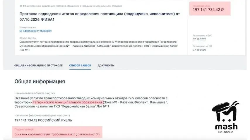 Мусорные компании не хотят работать с регоператором Севастополя. Есть риск, что с ноябр...