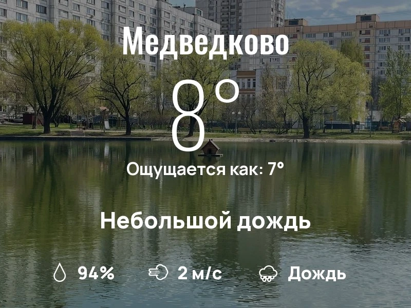 Что с погодой в Медведково?