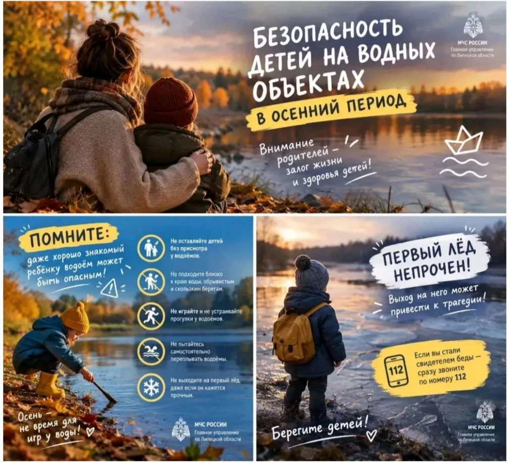 🏞️БЕЗОПАСНОСТЬ ДЕТЕЙ НА ВОДНЫХ ОБЪЕКТАХ В ОСЕННЕ-ЗИМНИЙ ПЕРИОД