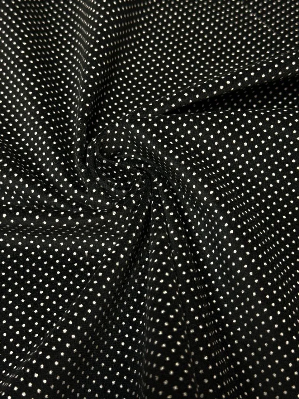 Бархат с принтом polka dot, сток Dolce&Gabbana, Италия!