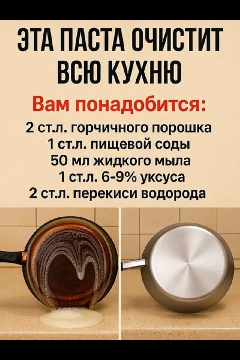 Мощное домашнее средство от застарелого жира и нагара ✨🍳