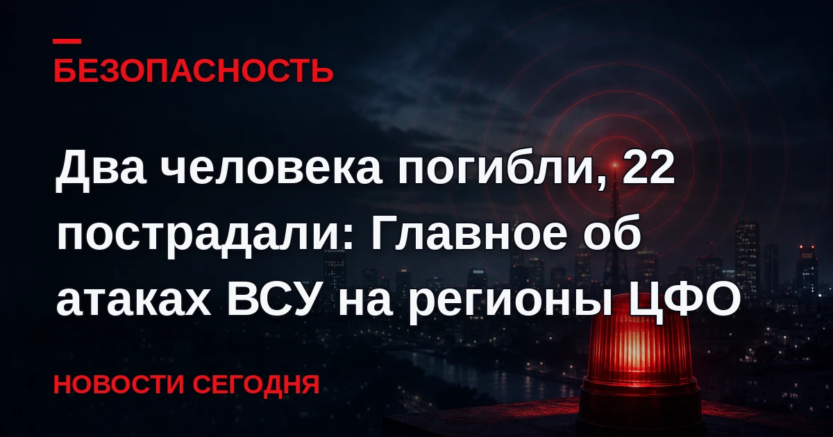 В результате атак ВСУ на регионы Центральной России погибли два человека и еще 22 получ...
