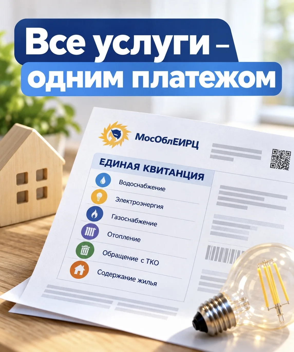 С сентября 2026 года жители Истры и Дедовска получают единую квитанцию за ЖКУ и электро...