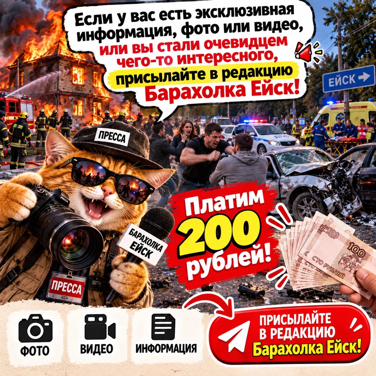 ❤️ Если у вас есть эксклюзивная информация , фото / видео , если вы стали очевидцем чег...
