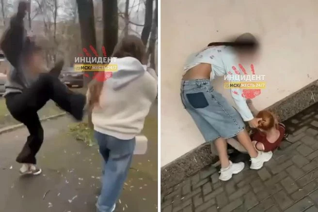 ❗️Появились жестокие видео с избиением омских школьниц.