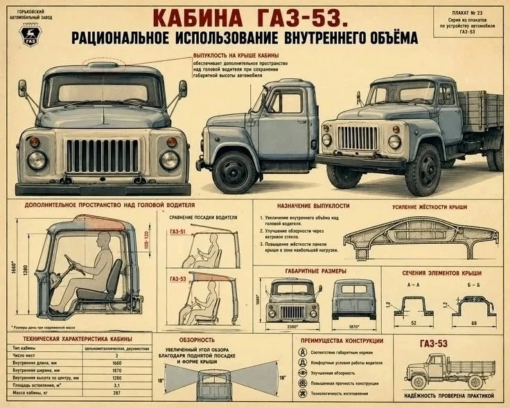 Кабина ГАЗ-53