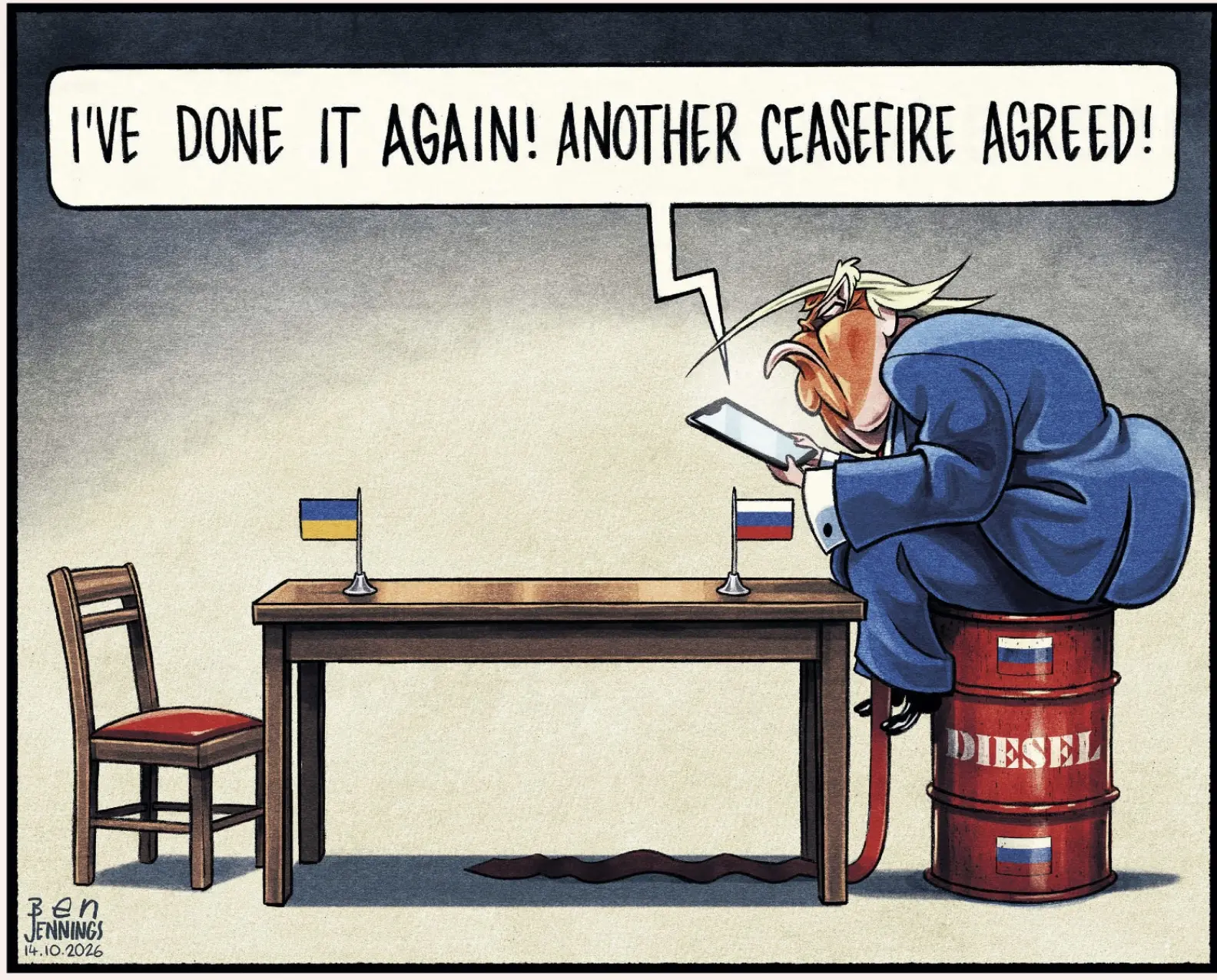 «Я сделал это снова! Еще одно перемирие согласовано!» The Guardian пытается представить...