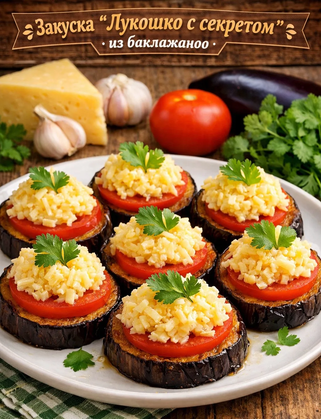🧀Закуска «Лукошко с секретом» из баклажанов🧀