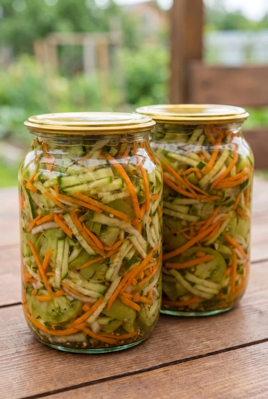 Шесть овощей в одной банке дают такой ладный вкус, что салат подходит почти к любому до...