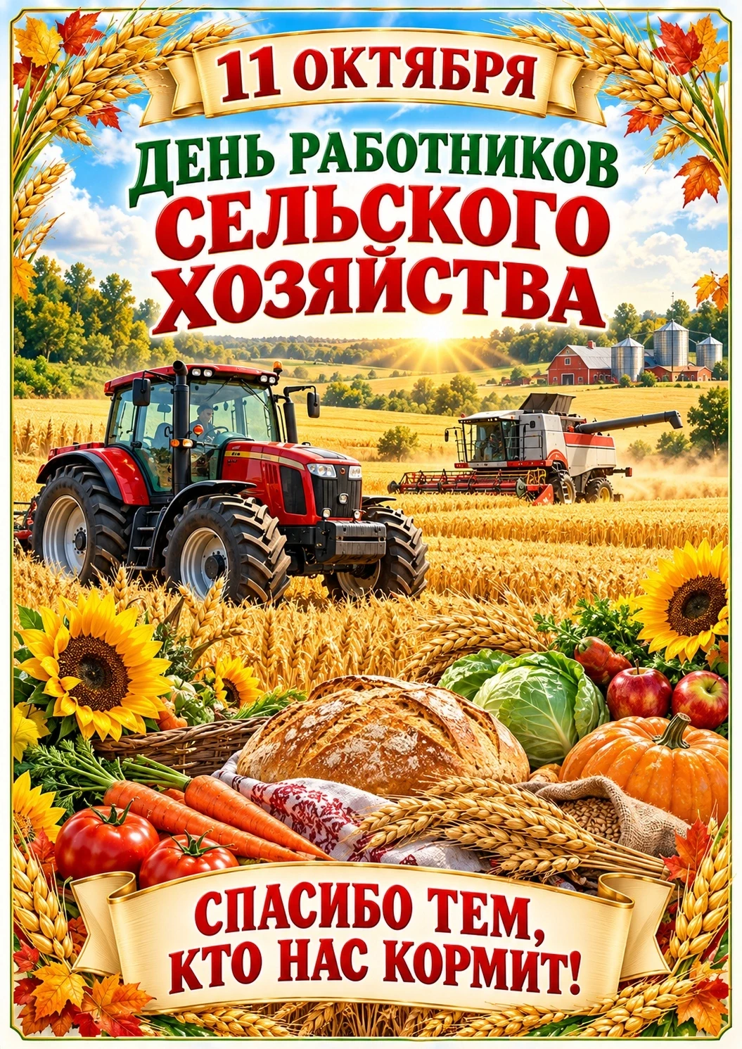 🇷🇺✈️🌾 11 октября — День работников сельского хозяйства! 🚜✨