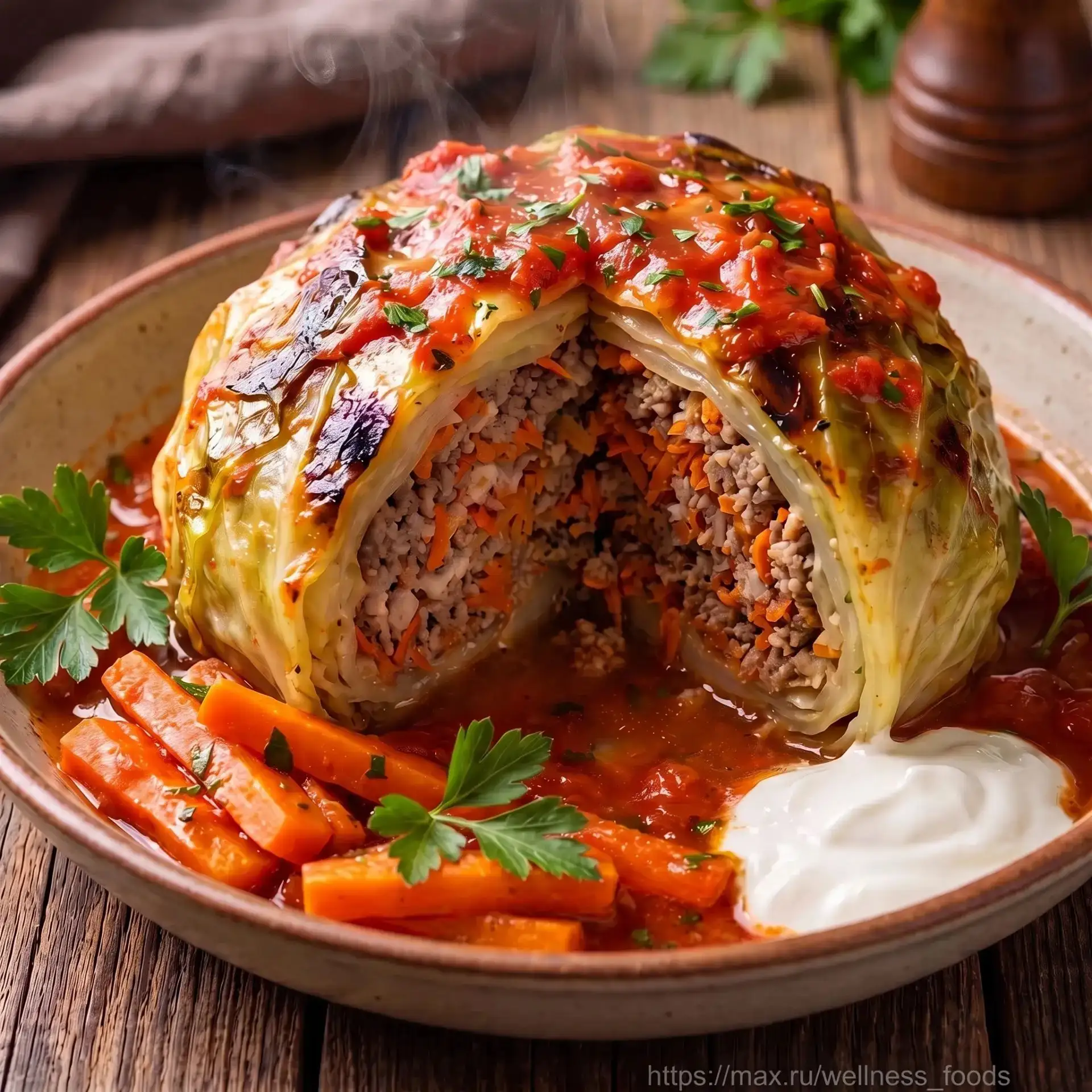 🥬 Фаршированная капуста — сочное, ароматное и очень уютное блюдо! 😋