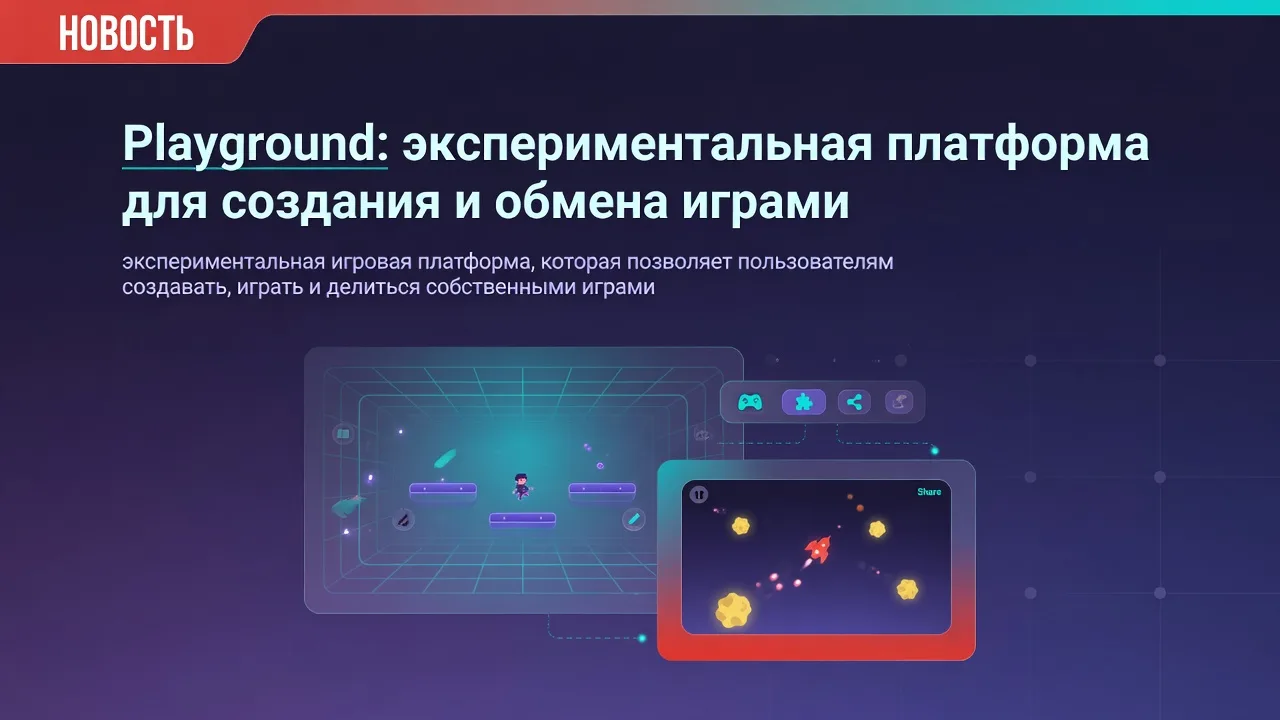 Playground: экспериментальная платформа для создания и обмена играми