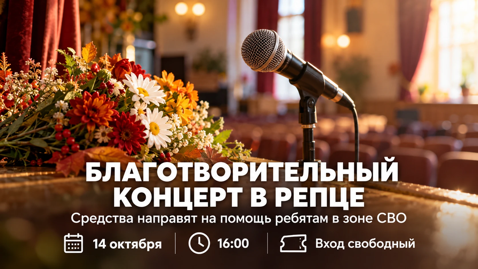 🎶 В Репце пройдёт благотворительный концерт