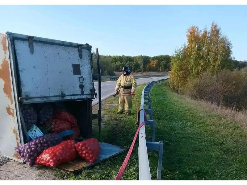 В Шигонском районе «Газель» с картошкой вылетела с дороги