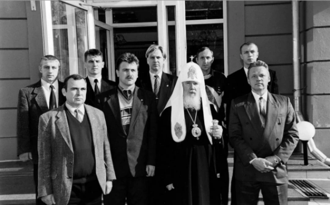 Патриарх Алексий II в ходе его визита в Самару в 1999 году.