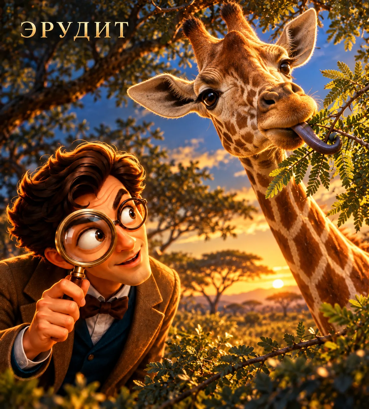 🦒 У жирафа длинная не только шея. Язык — почти полметра