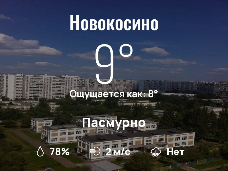 Что с погодой в Новокосино?