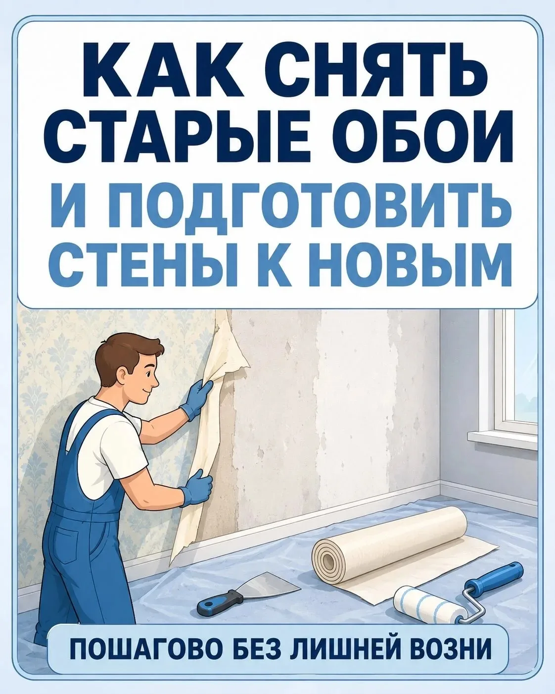 🗞️Как снять старые обои и подготовить стены к новым?
