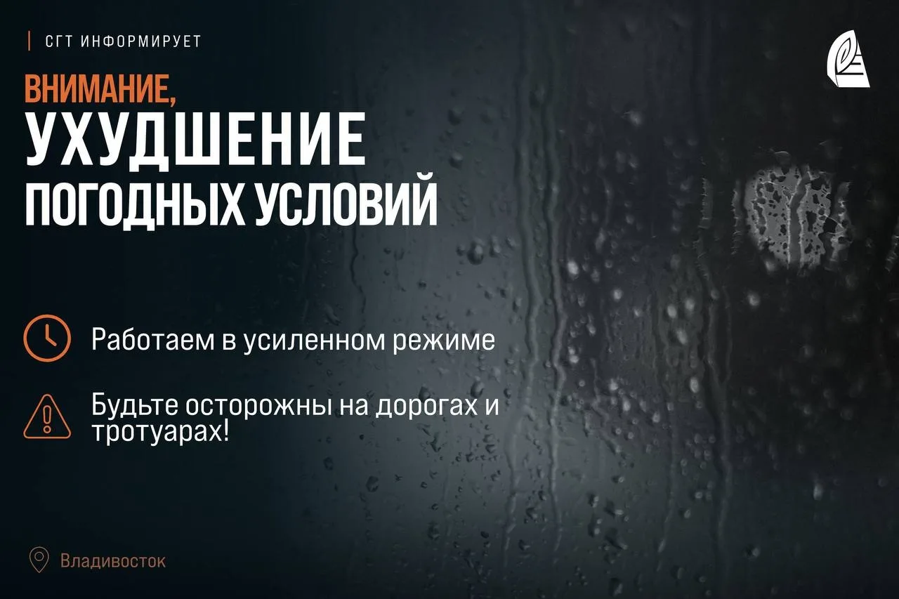 ❗️⚠️ Во Владивостоке к утру ожидается резкое похолодание и усиление северного ветра.