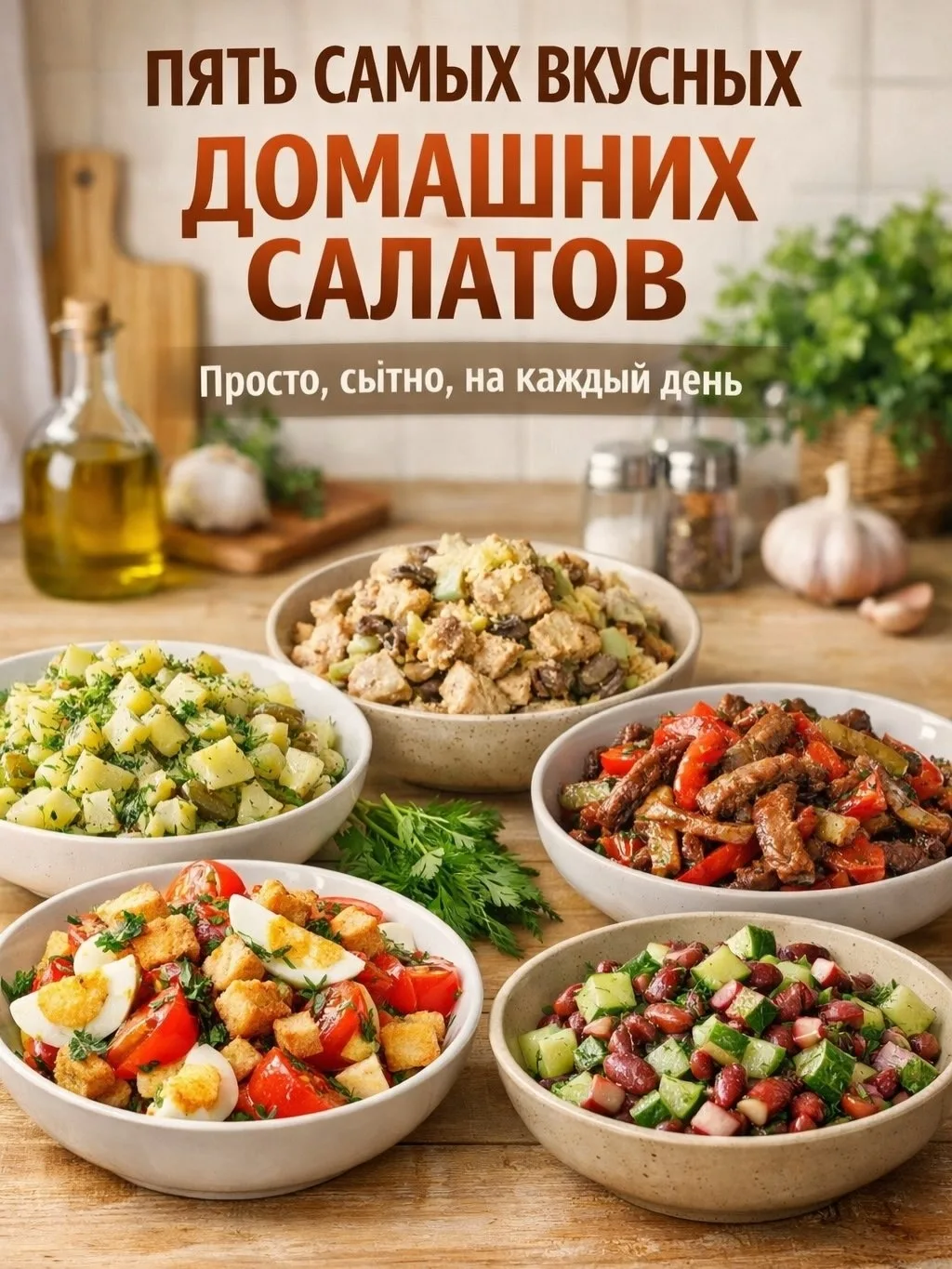 🥗 Пять самых вкусных домашних салатов