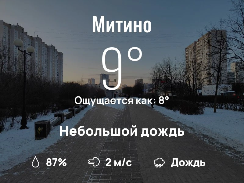 Что с погодой в Митино?