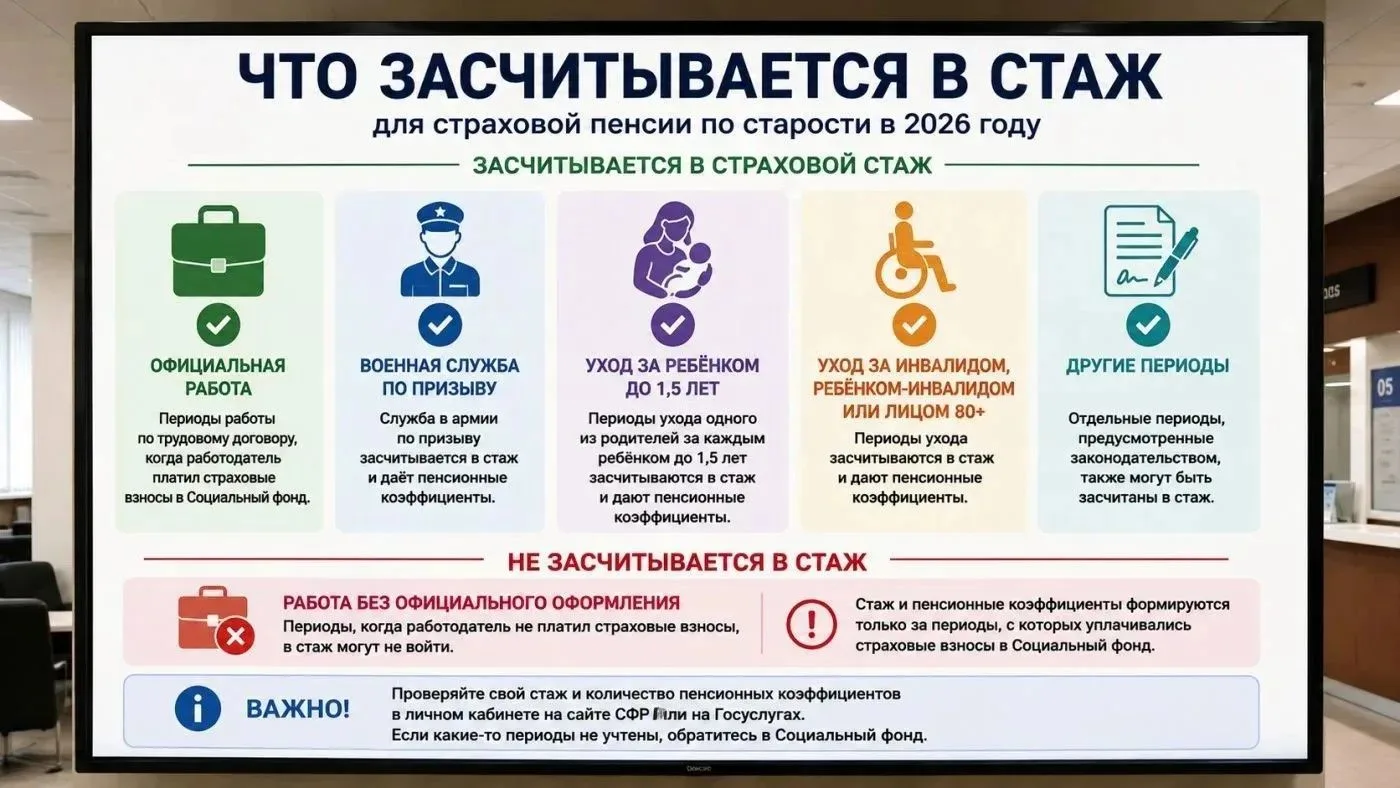 Минимальный стаж для пенсии мужчинам и женщинам в 2026 году: что нужно знать.