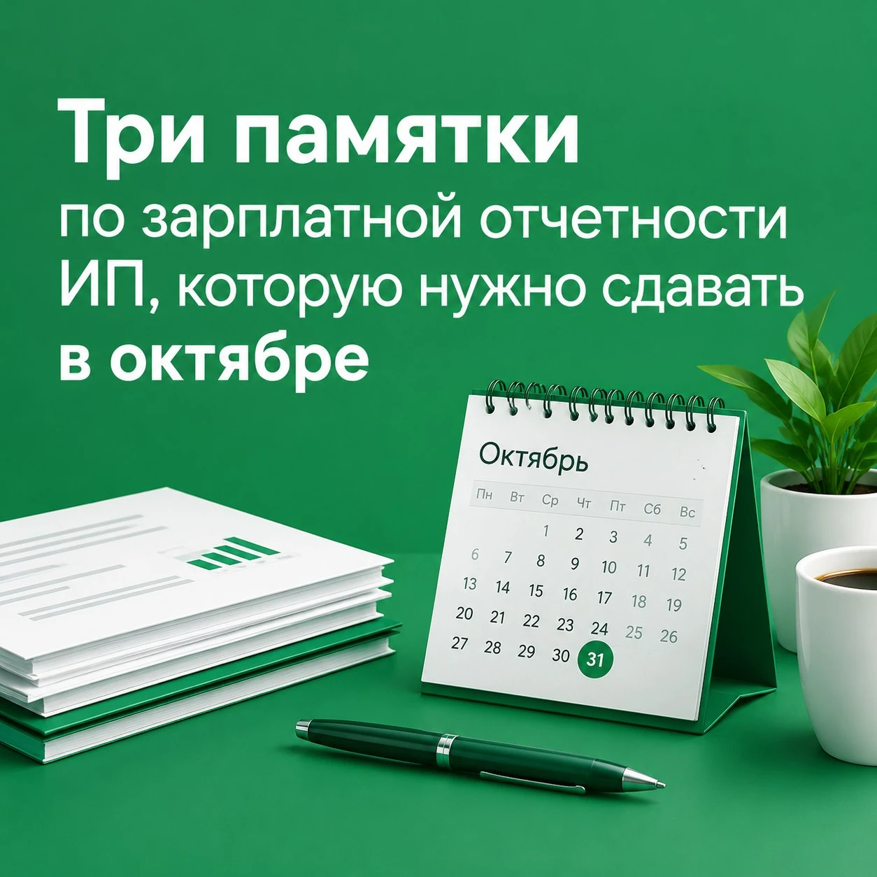 🖇Три памятки по зарплатной отчетности ИП, которую нужно сдавать в октябре