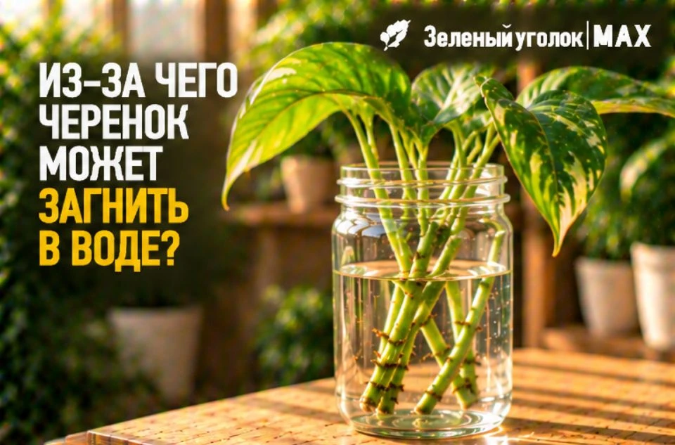 🌱 ИЗ-ЗА ЧЕГО ЧЕРЕНОК МОЖЕТ ЗАГНИТЬ В ВОДЕ?