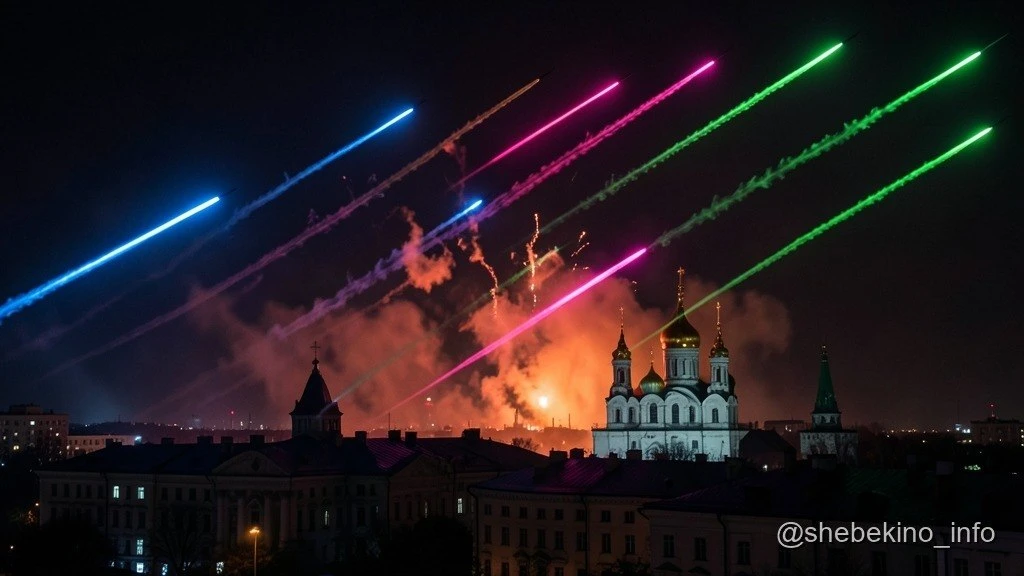🇷🇺🇺🇦 Баллистика над Киевом: прилёт ракетных снарядов.