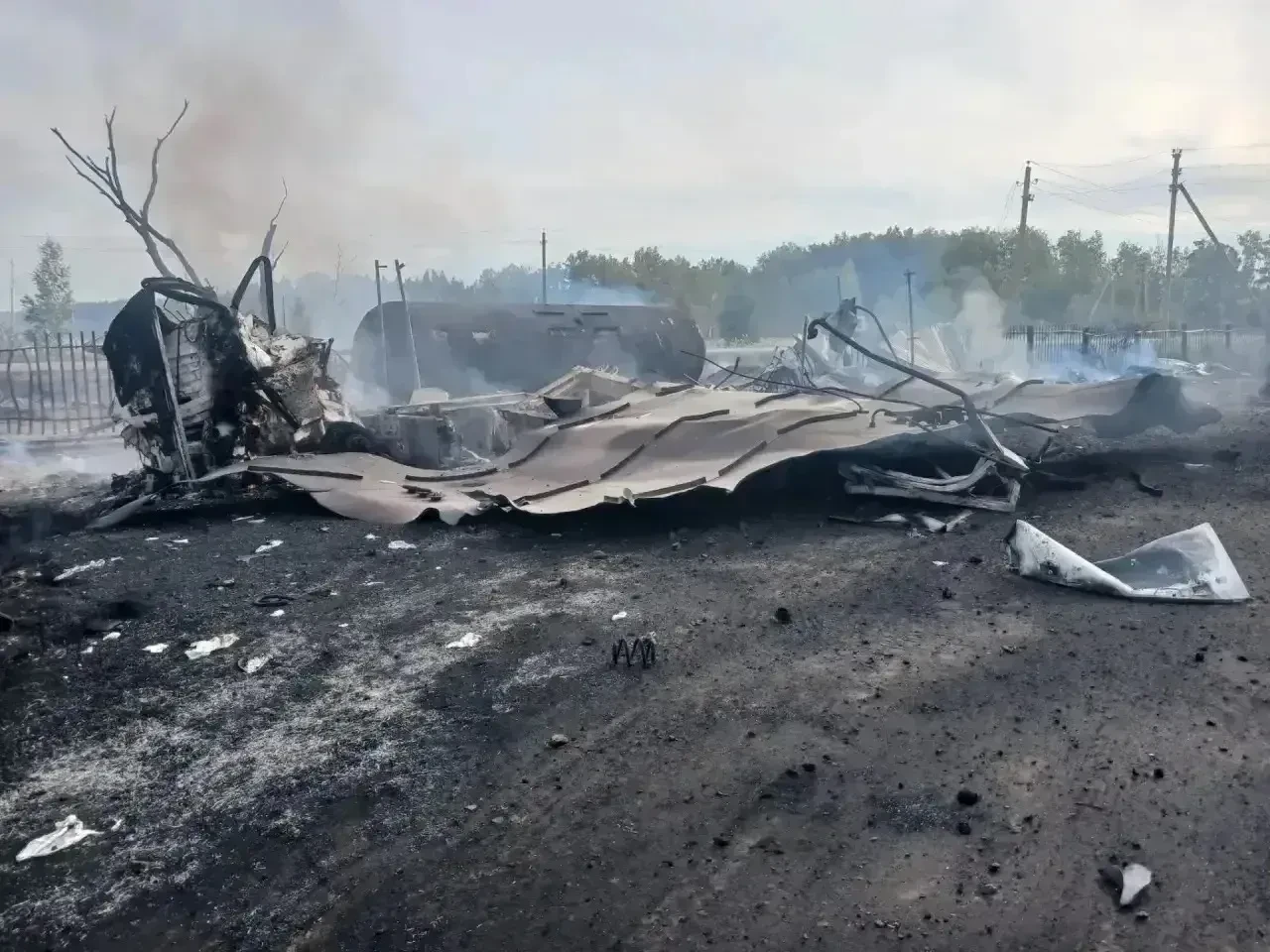 ❗️В Полтавском районе загорелся газовоз — водитель получил тяжелые ожоги