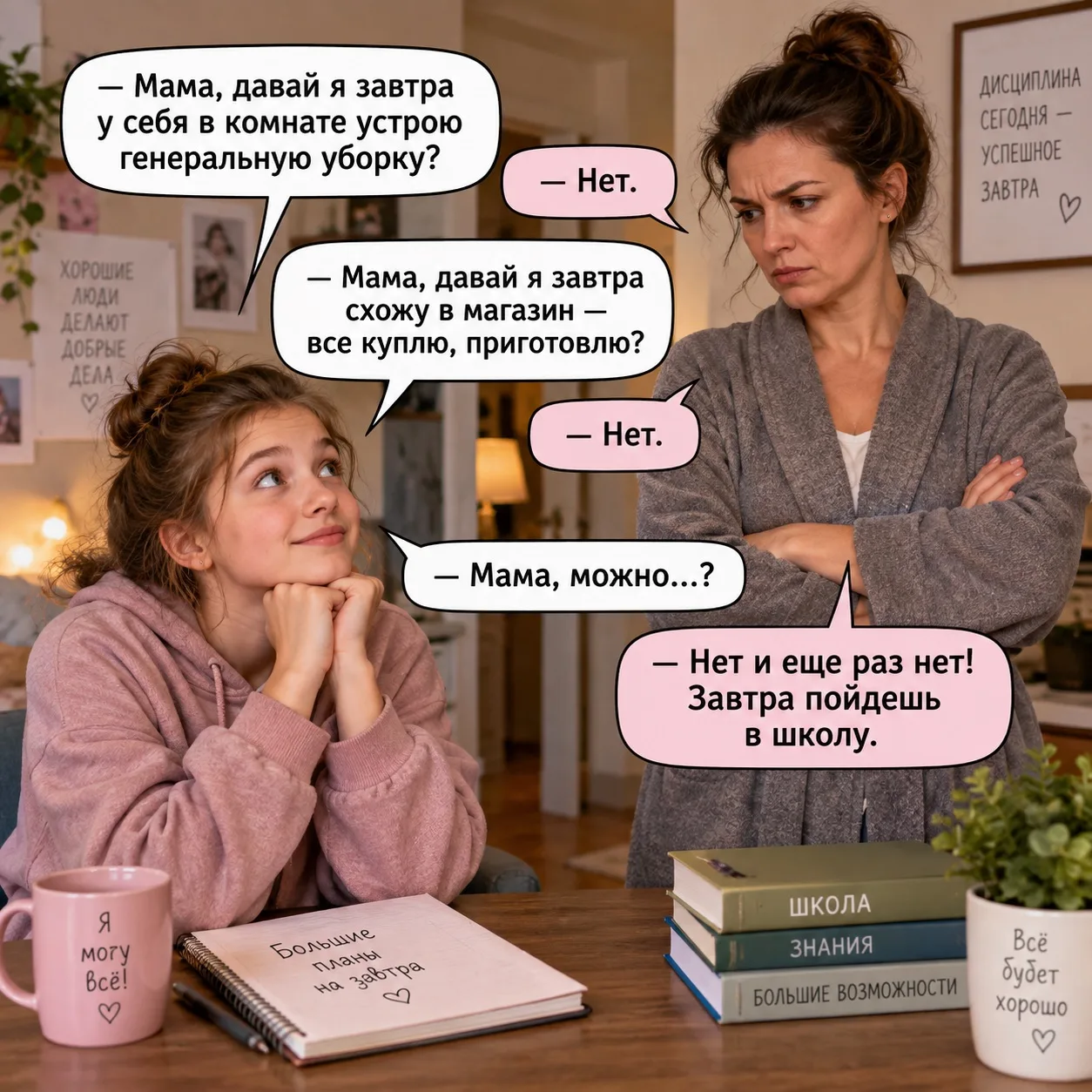 Лишь бы в школу не идти 😄