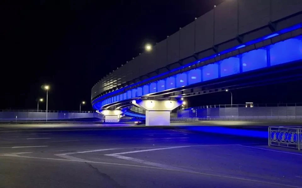 В Барнауле завершили подсветку новой развязки Змеиногорского и Южного трактов