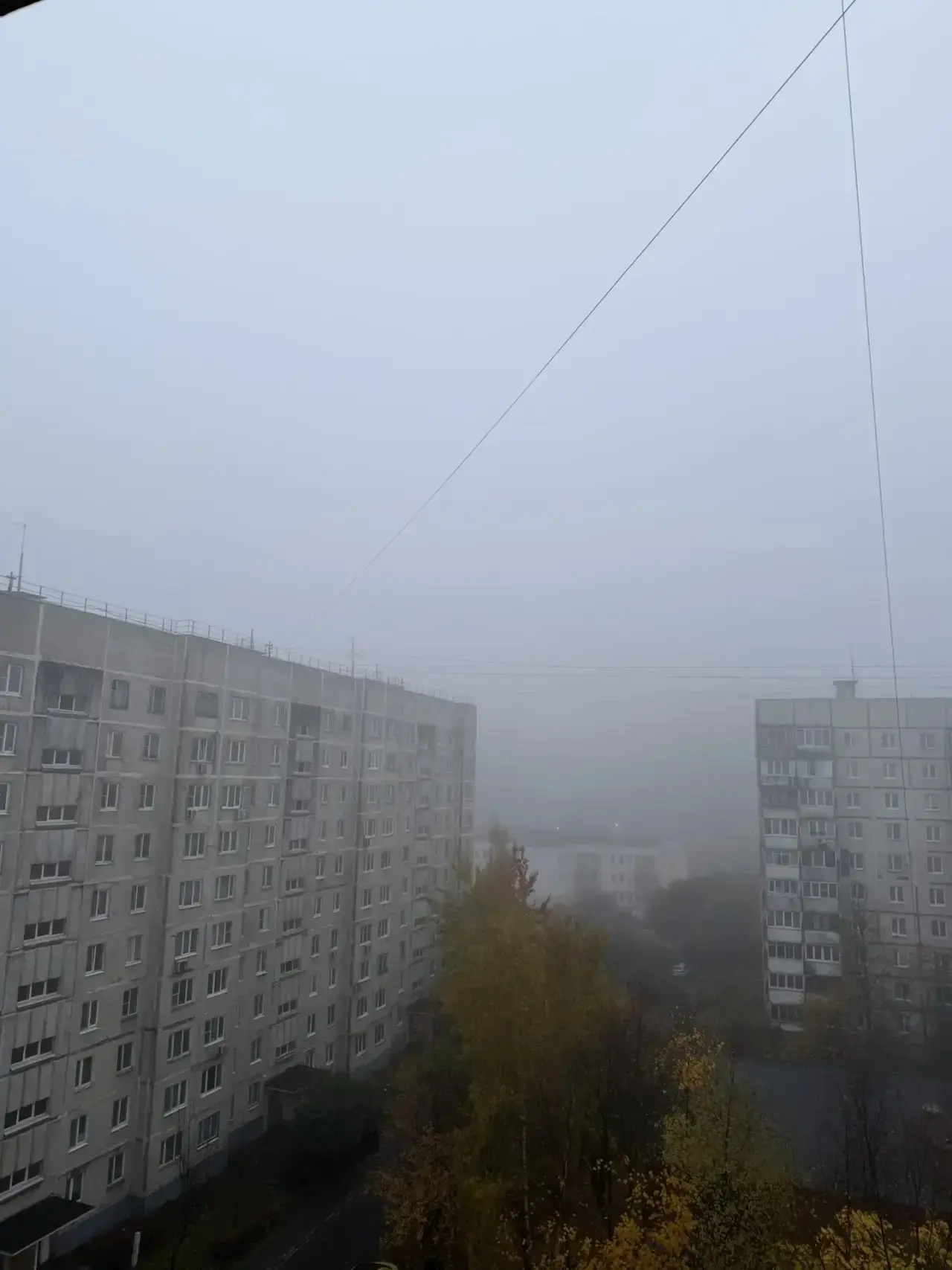 В Балашихе сильный туман.
