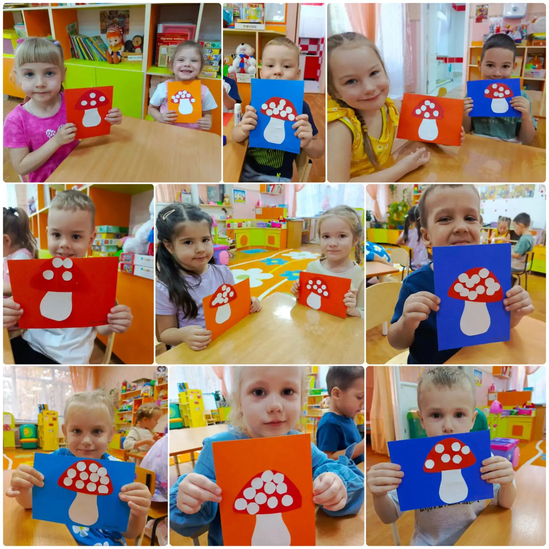 🍄‍🟫В группе «Одуванчик» педагоги говорили с ребятами о грибах.